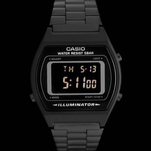 Casio B640WB-1BEF - Montre Casio Noire Rétro-futuriste - Black B640 ...